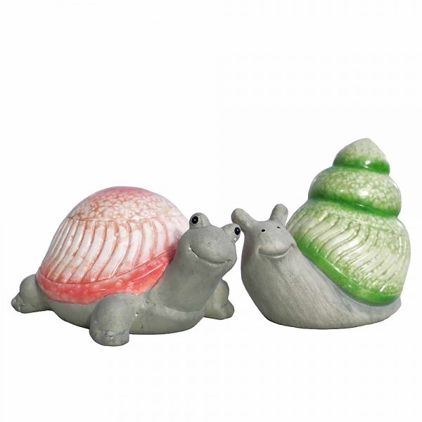 Keramik Schnecke und Schildkröte