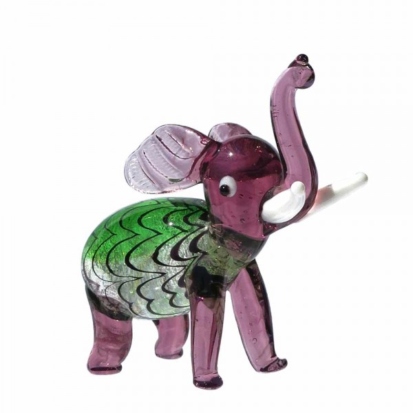 Elefant violett | Glasfigur
